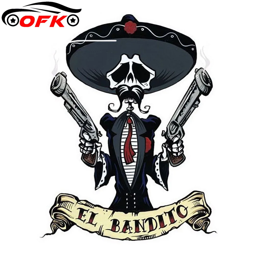 Car Accessories On Amazon - Accessori auto EL BANDITO Skull Sticker