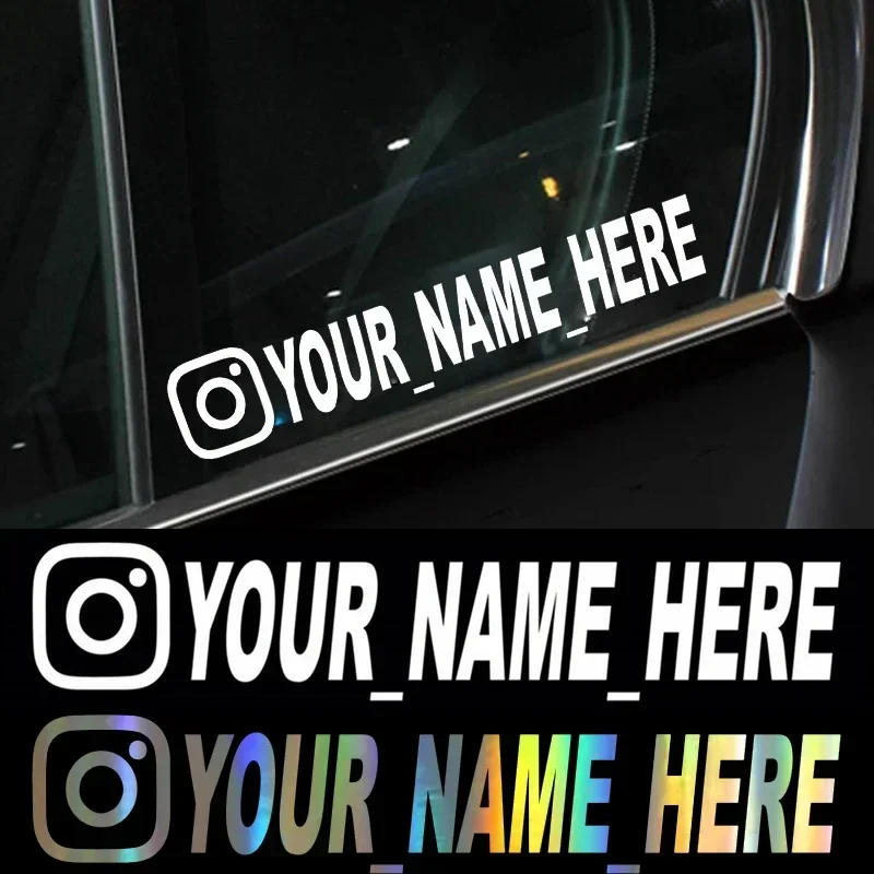 Car Accessories Name - Nome dell'utente Personalizzato personalizzato Instagram Decalcomanie