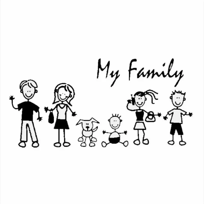 Car Accessories On Amazon - Adesivo per auto Famiglia Stick Figura